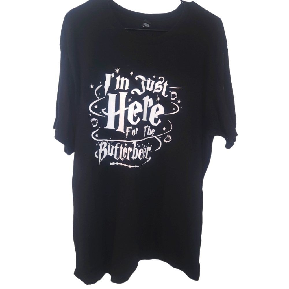 Harry Potter "I'm Just Here for the Butterbeer" Wizards Pub Bash Tee